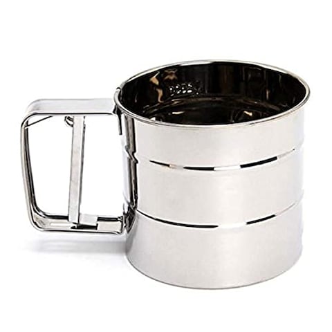 Generic One-Handed Flour Sifter, Stainless Steel Flour Icing Sugar Sifter