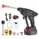 Generic-25V Portable High Pressure Washer Machine 15A 30Bar Cordless Washer Gun With Foam Generator Nozzle Water Pump Auto Garden Sprayer