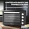 KROME Electric Oven - 60Litre, 2000W, 100℃~250℃ TEMP Setting, Rotisserie, Toasting, Baking, Grilling &amp; Broiling, Convection Fan, 60Min timer with automatic Shut-off Black- KR-OTG60OM, 1 Year Warranty