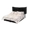 In House Milano Velvet Bed Frame - Queen - 200x150 cm - Black