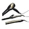 Geepas 3 In 1 Hair Styling Set 2200W - 2 Speed &amp; 3 Heat Setting Curler, Ceramic Coating Plates Straightener With 25mm Hair Curler, Ideal Gift For Women, Perfect For Short &amp; Long Hairs