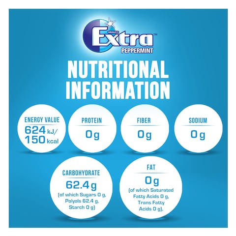 Wrigley&#39;s Sugar Free Extra Peppermint Chewing Gum 10 Pieces
