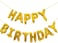 Gold Happy Birthday Balloons Decoration Set with Foil Letter Balloons Banner, 6 Latex Balloons, 2 Star Balloons, 4 Confetti Balloons for Indoor &amp; Outdoor Birthday Party Decorations and Supplies