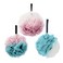 G2Plus 3-Pack Bath Puff Soft Lily Extra-Dense Shower Ball Loofah Sponge Body Exfoliate Pouf X White/Green, Green/Pink And White/Pink