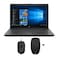 HP 15-dw3049ne Laptop - Intel Core i3-1115G4 - 256GB SSD - 4GB RAM - 15-6-inch - Integrated Intel UHD - Dos - Black with HP M150 Wired Mouse and MX200 Wireless Mouse