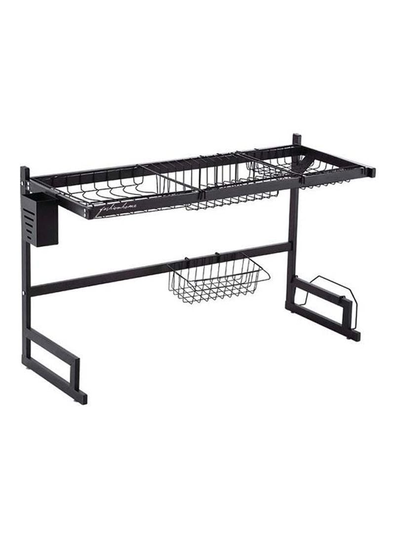 Buy Multi Layer Kitchen Sink Drain Board Rack Black 34x65x89cm Online ...
