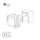 BOJ 60CM Built In Semi Integrated Dishwasher BDC-125SI With 12 Number Of Place Settings, 5 Wash Programs, Water Saver - An Innovation That Reduces Water Consumption, Made in Italy