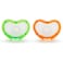 Munchkin Pack Of 2 Latch Orthodontic Soothers Pacifier, Green &amp; Orange