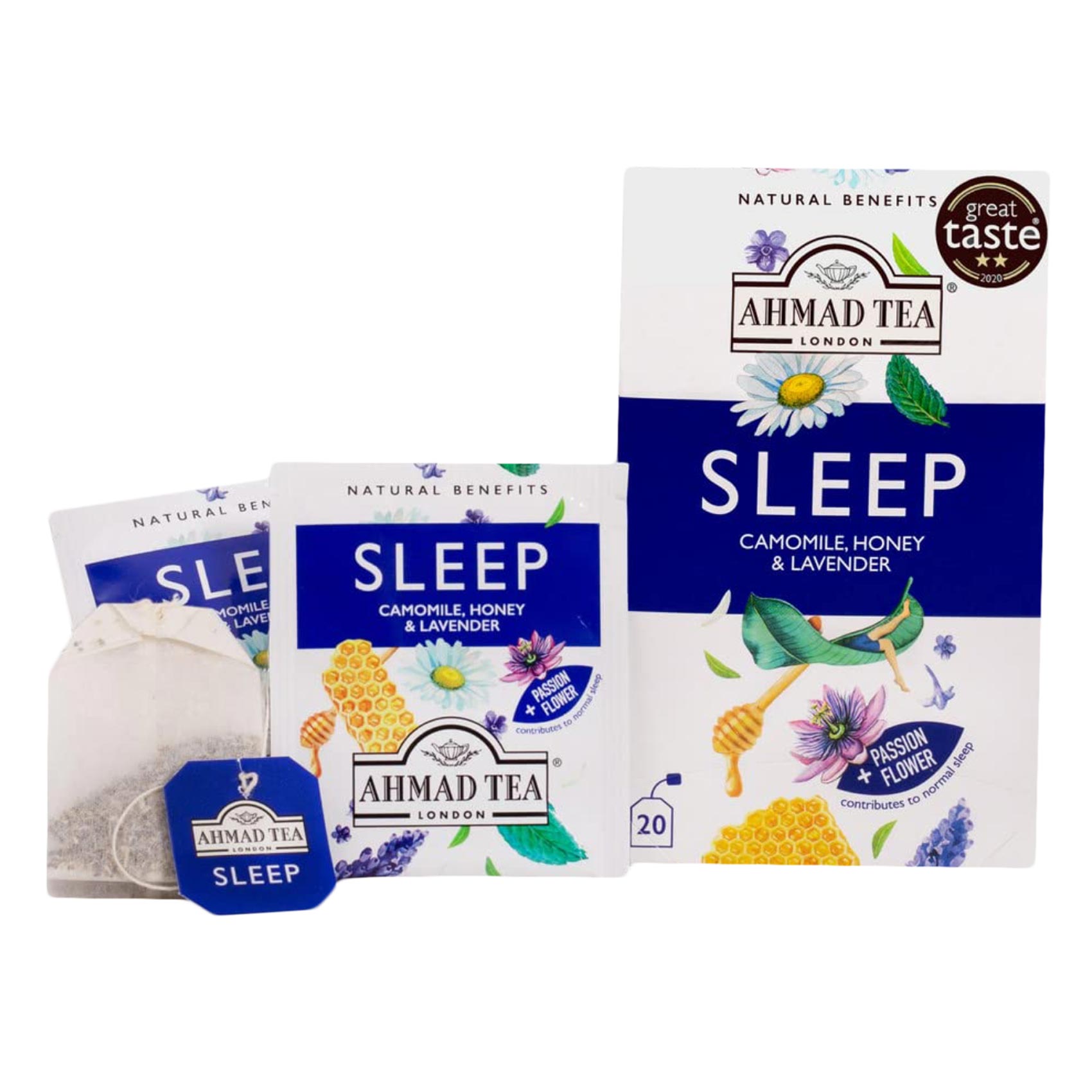 Ahmad Tea Natural Benefits Sleep Camomile Honey And Lavender 20 Bags product thumbnail 3