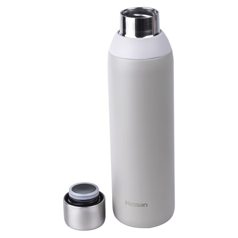 Nessan Double Wall Stainless Steel Vacuum Bottle Beige 600ml