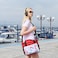 Anemoss Lighthouse Girl Insulated Bag, Waterproof and Leakproof Insulated Lunch Box for Men and Women, Picnic Cooler Bags, for Hiking - Beach, 18.5 L, Red