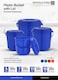 Royalford Plastic Bucket With Lid, 11L Bucket With Handle, Rf10683 Plasticware Leak Proof Bucket Sturdy, Long Lasting Design Ideal For Home, Garden, Diy Bucket, Assorted