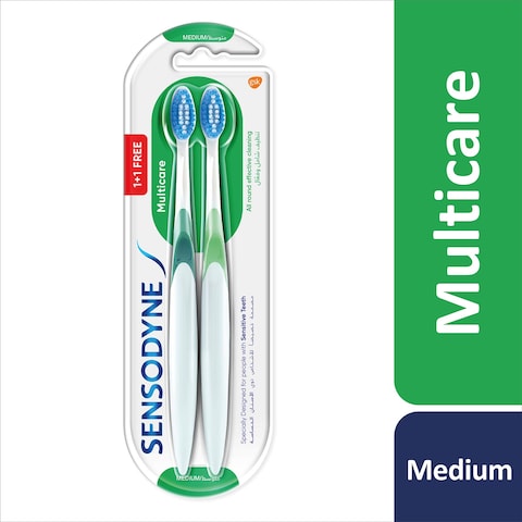 Sensodyne Multicare 1+1 Toothbrush for Sensitive Teeth - Medium