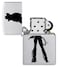 Zippo CI402634 205 Silhouette Cowgirl Satin Chrome Windproof Lighter