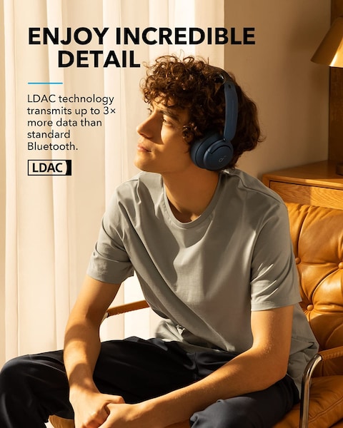 Soundcore Anker Life Q35 Multi Mode Active Noise Cancelling Headphones, Bluetooth Headphones With Ldac For Hi Res Wireless Audio, 40H Playtime, Comfortable Fit, Clear Calls (Obsidian Blue)