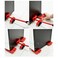 Generic-Red Mover heavy object mover labor saving moving tool universal wheel moving tool household fish tank base mover 5-piece moving artifact