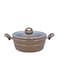Royalford Granite Smart Casserole With Glass Lid Beige 30Cm