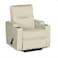 In House Velvet Classic Cinematic Recliner Chair With Cups Holder - Light Beige - AB08