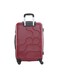 PARA JOHN 3-Piece Hard Side ABS Luggage Trolley Set 20/24/28 Inch Wine Red