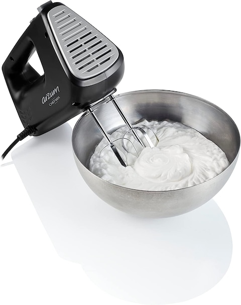 ARZUM CHEFMIX Hand MIXER​ 400W 5 Speed, Stainless steel , For Mixing , Whipping, Kneading, Black, 3 Years Warranty