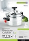 Royalford 5 L Aluminum Pressure Cooker Rf11173 Equipped With Multi Safety Device And Unique Pressure Indicator Durable Aluminum Alloy Construction With Firm Handles Compatible With Gas Silver