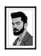 Spoil Your Wall Virat Kohli Poster With Frame White/Black/Grey 40x55cm