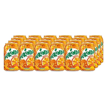 Mirinda Orange, Carbonated Soft Drink, Cans, 325ml x 24