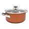 Prestige Ultra Non-Stick Covered Casserole with Glass Lid and Pan Holder 20cm 2.8L