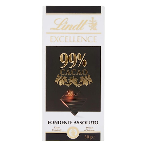 Lindt Excell 99% Cocoa Dark Chocolate 50g