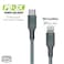 Scosche Ci4B8MG-SP Strikeline MFi Certified Premium Charge &amp; Sync Braided Cable For Lightning And USB-C Devices 8-ft. Midnight Green