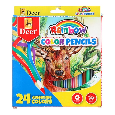 Deer Rainbow 24 Awesome Colour Pencil