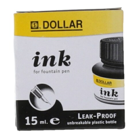 Dollar Fountain Pen Black Ink Bottle 15 ml