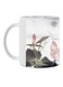Giftex Chinese Painting Design Mug White/Pink/Green 11Ounce