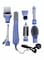 Geepas 8-In-1 Hair Styler Set Blue/White/Black