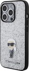 CG Mobile Karl Lagerfeld Fixed Glitter Case For iPhone 15 Pro Max (Silver)