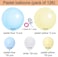 Party Time Pastel Blue Yellow White Balloons Garland 126 pcs Latex Balloons Arch Kit for Baby Shower Birthday Wedding Engagement Anniversary Christmas Festival Picnic or any Friends &amp; Family Party Dec