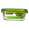 Luminarc Keep'n Rectangular Container With Lid 380ml Green