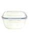 Generic Plastic Food Container Clear/Blue 2.5L