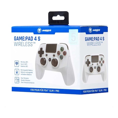 Snakebyte Game Pad 4 S Wireless Controller White