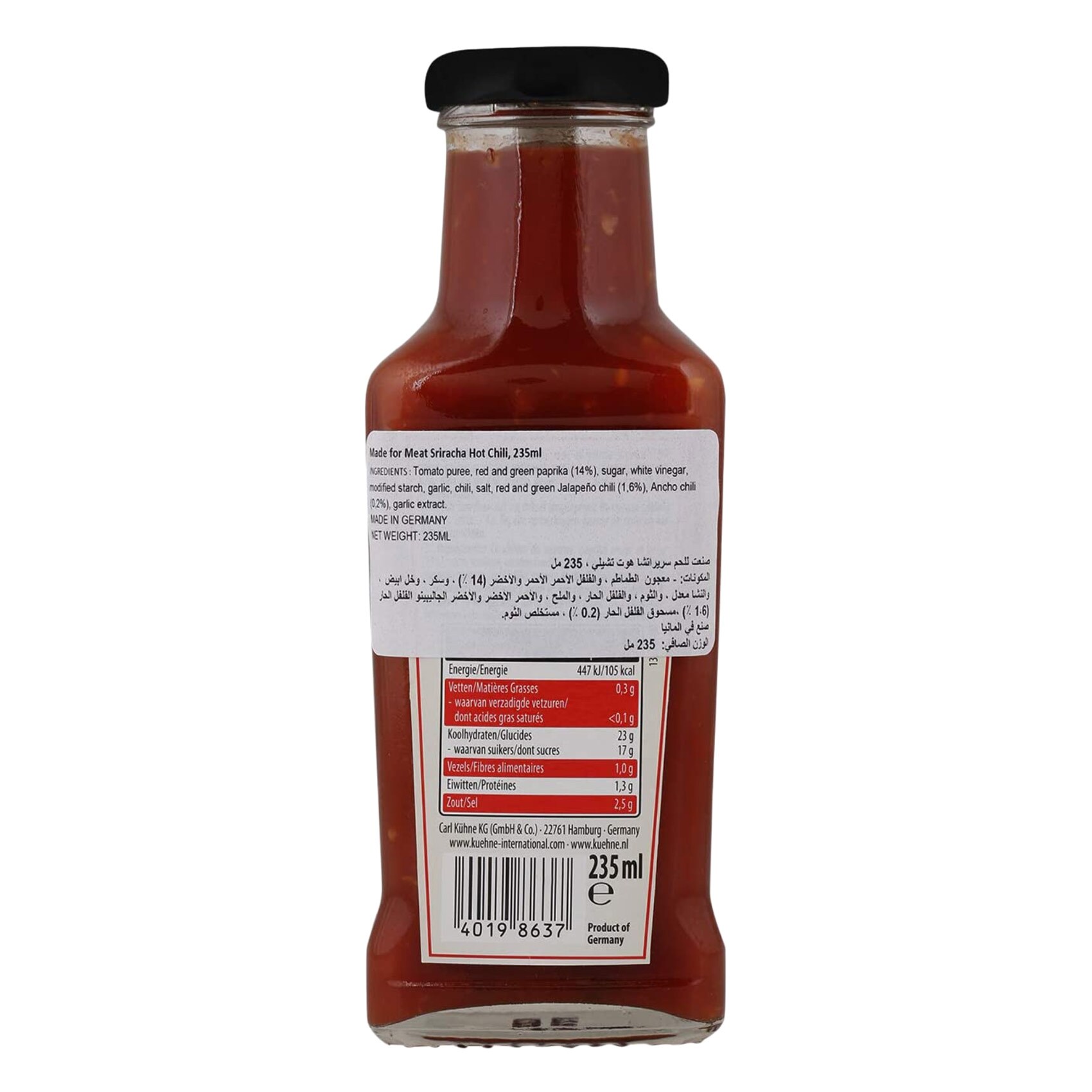 Kuhne Sauce Made for Meat Sriracha Hot Chili 235 Ml product thumbnail 3
