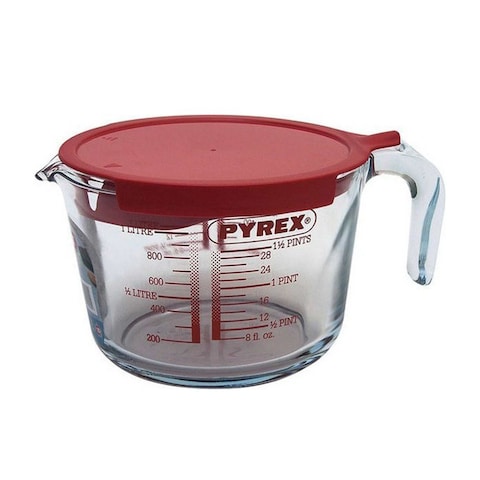 Pyrex Classic Glass Measure Jug with Lid - 1 Liter