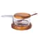 BILLI&reg; Glass Spice Jar - Condiment Pot Storage Jar with Wooden Lid, Spoon, Wooden Base - Glass Canisters Seasoning Box for Condiment, Salt, Sugar, Herb