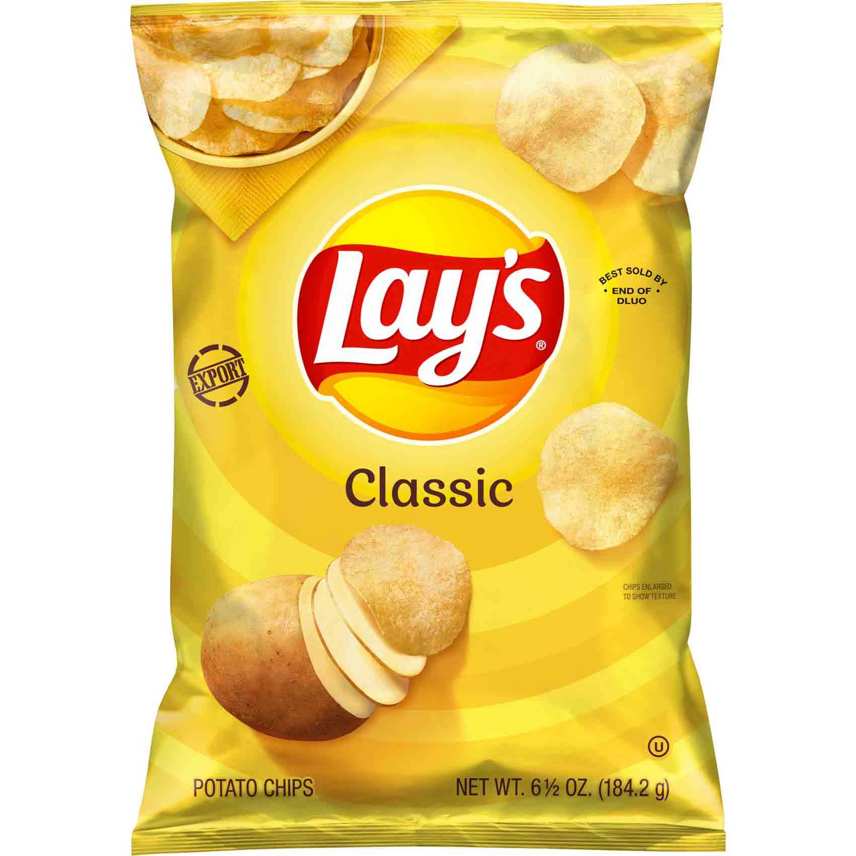 Buy Lay's Classic Potato Chips, 184.2g Online | Carrefour UAE