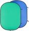 Coopic 5 X 6.5Ft / 1.5 X 2m Photo Collapsible Reversible Two Sides Chromakey Green Blue Background Panel