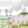 Generic 6 Pcs 36" Big Balloons, Extra Large &amp; Thick White Balloons, Giant White Latex Round Balloons For Photo Shoot Birthday Wedding Party Bar Festival Event Carnival Decorations