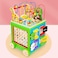 7 in 1 Wooden Activity Cube Baby Walker for Toddlers Educational Learning Toy