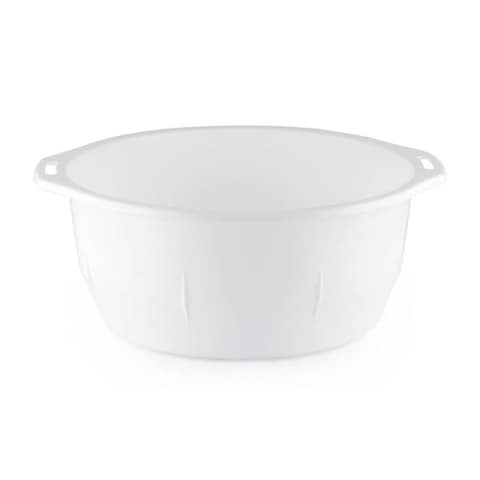 Gab Plastic Basin With Handles 8L, White