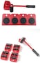 ABBASALI Heavy Furniture Moving Tool 1pc Crowbar with 4pcs Panel Furniture Mover Lifter Wheels System Home Trolley Lift Transport Set
