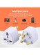 Generic 2 Pieces Universal Power Plug For UAE/KSA/UK/HK, 3 Pin Travel Adapter Power Converter Socket For Us/Au/Jp/Cn