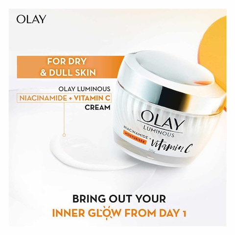 Olay Luminous Niacinamide + Vitamin C Brightening Face Moisturiser Cream 50g